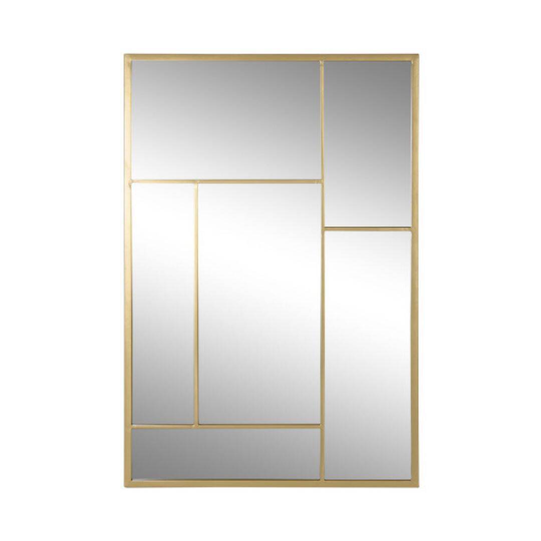 Espejo de Cristal Vertical de 90 cm con Marco de Hierro Color Dorado ES-215377