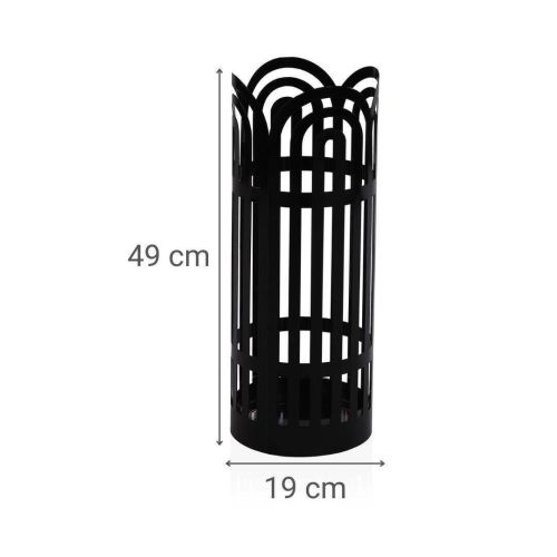 Paragüero Redondo Arco Negro de Metal con Bandeja Recogeagua 21700269