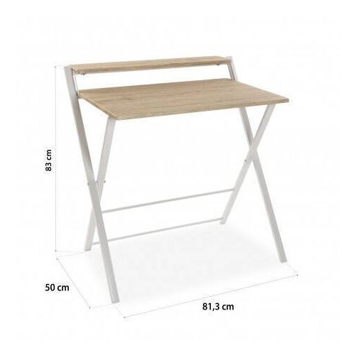 Mesa de Escritorio BLAKE Plegable en Metal y MDF 10330154