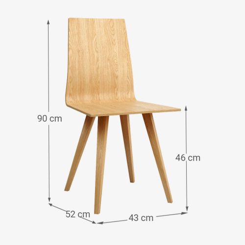 Silla de Cocina de Madera LIVORNO con Asiento Barnizado