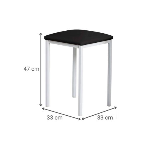 Taburete de Cocina 780/BL Metálico de Color Blanco
