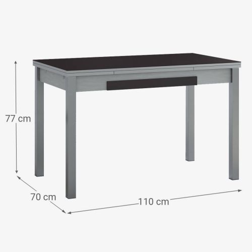 Mesa de Cocina Extensible ZARAUZ con Patas de Aluminio