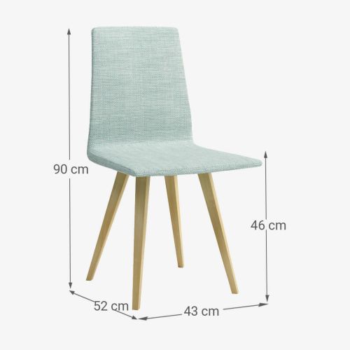 Silla de Cocina de Madera LIVORNO con Asiento Tapizado