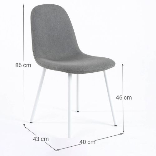 Silla de Comedor VIOLETA con Estructura Metálica y Tapizado en Polipiel