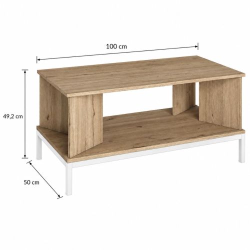 Mesa de Centro MARTE Patas en Blanco Naturalia