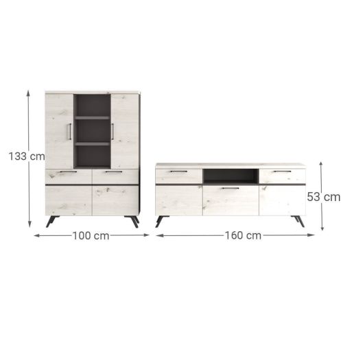 Conjunto de Salón OTTO en color Ébano-Albian 102