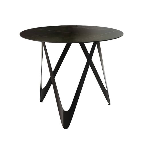 Mesa Redonda de Comedor MAR con Sobre Cerámico Marquina