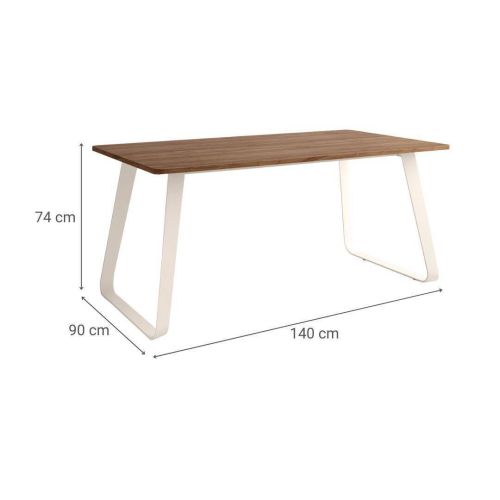 Mesa de Como Kamba 140 cm Estuctura Marfil BOGAL CNG067M