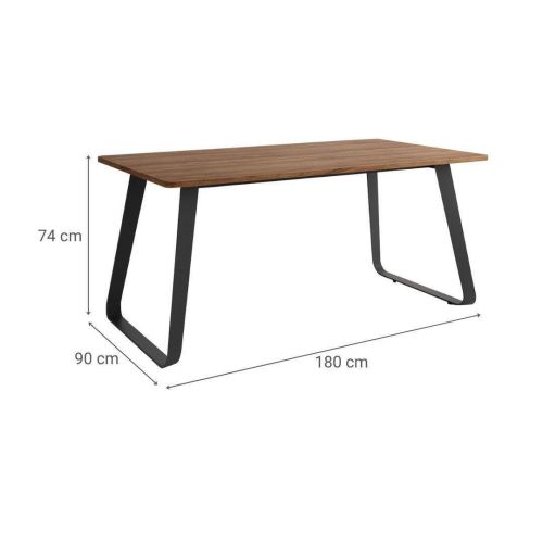 Mesa de Comedor Como 180 cm Estuctura Negra BOGAL CNG069N