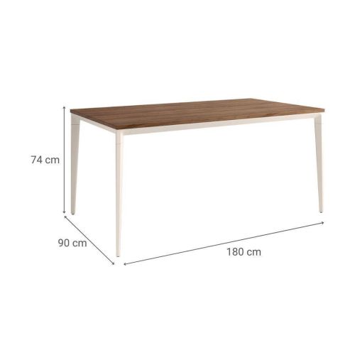 Mesa de Comedor Ness 180 cm Estuctura Marfil BOGAL CNG084M