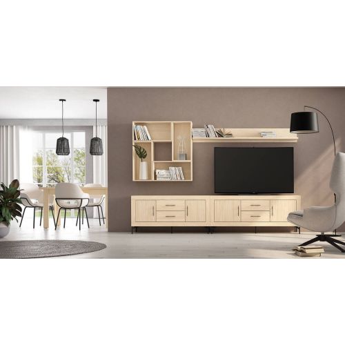 Composición de Salón MOON EVO Nº 12 Alpin de Melamina