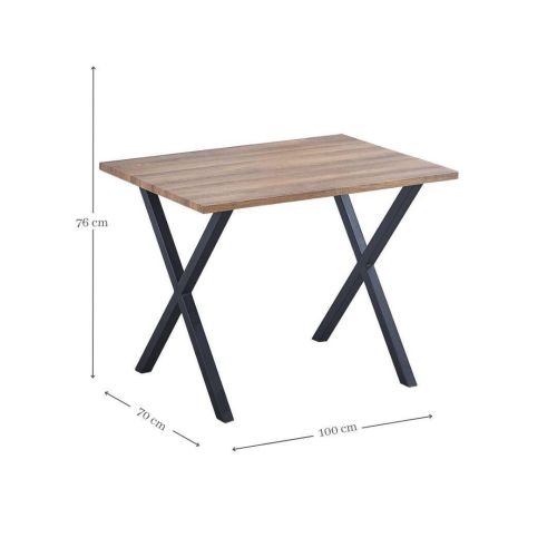 Mesa de Cocina VIDEL con Tablero de MDF y Patas de Metal