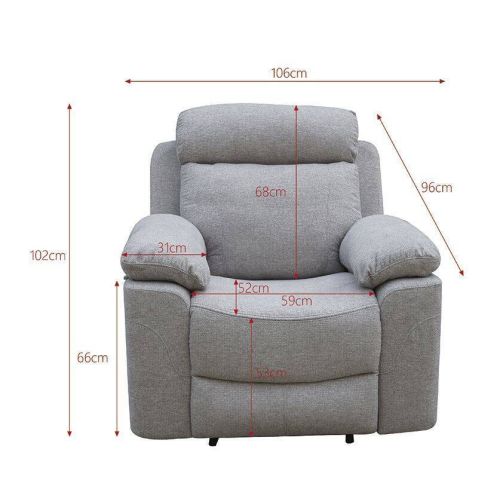 Sillón Relax OLIMPO con Apertura Manual Tapizado en Tela