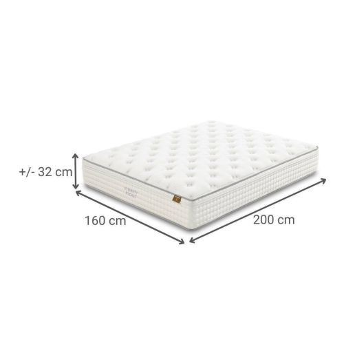 Colchón de Muelles Ensacados ETERNITY POCKET 23 160x200 cm con Viscosa 9393756