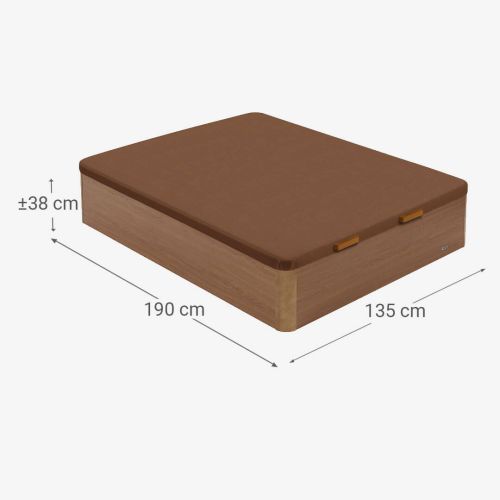 Canapé Abatible FLEX de Madera de 135x190 cm en color Cerezo