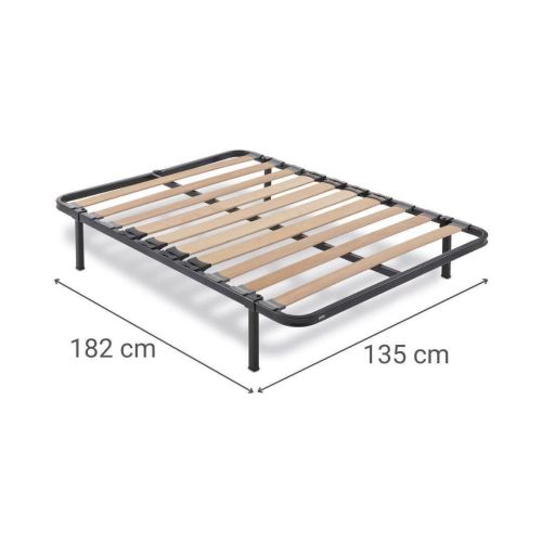 Somier de Metal SOMIFLEX F2 con Lamas y Refuerzo Lumbar 135x182 cm 9231511