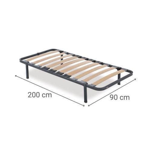 Somier de Metal SOMIFLEX F2 con Lamas y Refuerzo Lumbar 90x200 cm 9231507