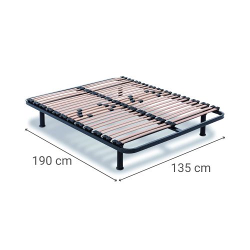 Somier Estructura de Metal SOMIFLEX F5 con Lamas y Firmeza Regulable 135x190 cm 9248399