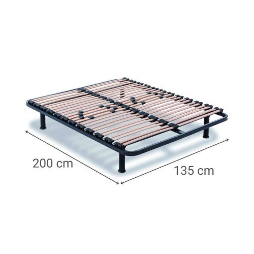 Somier Estructura de Metal SOMIFLEX F5 con Lamas y Firmeza Regulable 135x200 cm 9248400