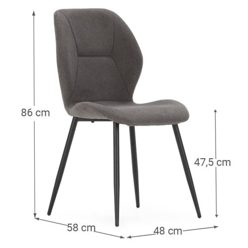 Silla de Comedor KEIRA Tapizada en Poliéster