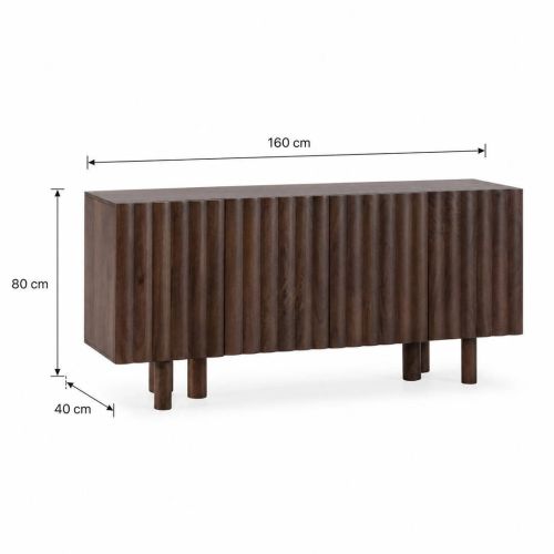 Aparador TAMIRA de Madera Maciza de Mango Nogal 160 cm