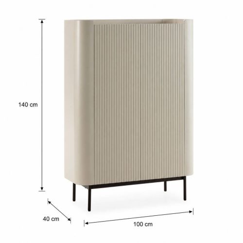 Mueble Auxiliar WILLA de 2 Puertas Lacado con Patas de Acero