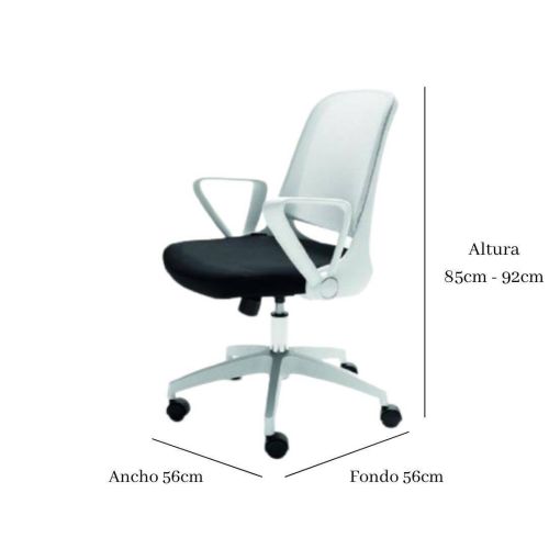 Silla de Oficina con brazos Modelo ALIEN tapizado en tejido mesh
