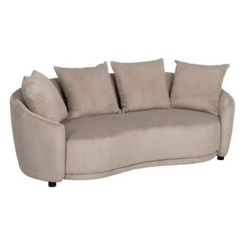 Sofá 3 Plazas MAGNUS Tapizado en Pana Diseño Curvo