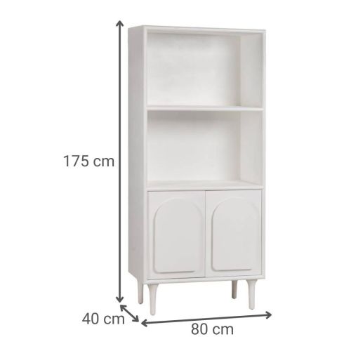 Librería Dm-Madera de Abeto Color Blanco 612241