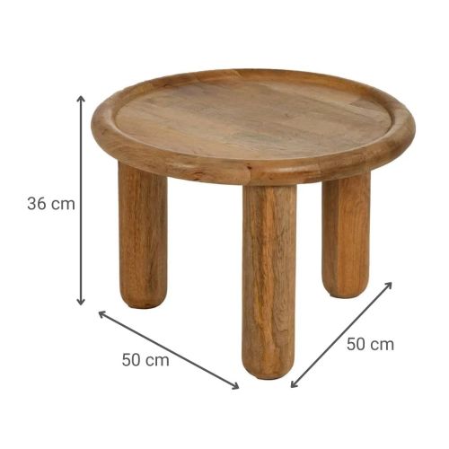 Mesita de Madera de Mango de 50 cm 613008
