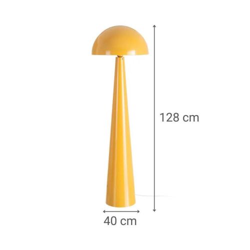 Lámpara de Suelo Mostaza Estructura de Metal Interior E27 128 cm 615749