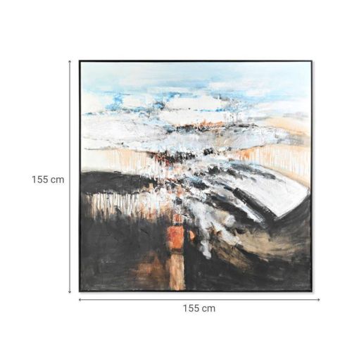 Pintura de Colores azul y Negro Realizada a Mano CU-197344