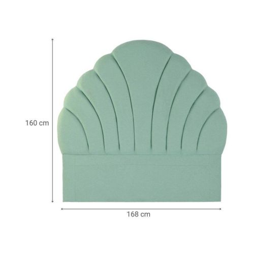 Cabecero de MDF Tapizado en Poliéster Color Verde Jade MB-200583