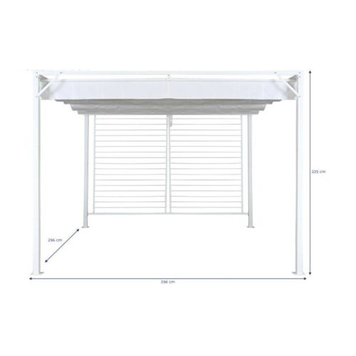 Pérgola Estructura de Acero-Poliéster Color Blanco MB-200827