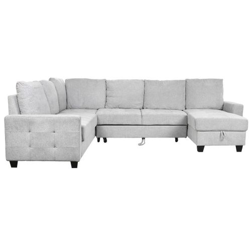 Sofá Cama Chaiselongue MB-219483 en Poliéster con Arcón