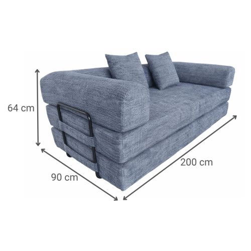 Sofá de 3 Plazas con Estructura Metálica Gris Claro MB-226666