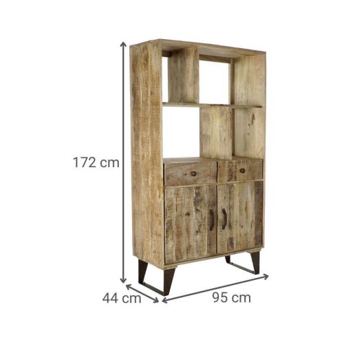 Estantería Estructura de Madera de Mango con Patas de Metal MB-180126
