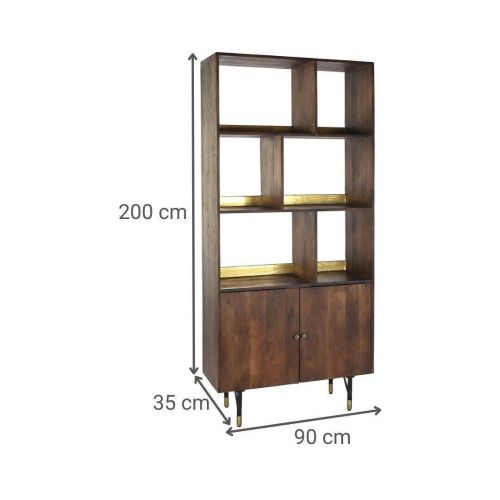 Estantería Estructura de Madera de Mango con Patas de Metal MB-200183