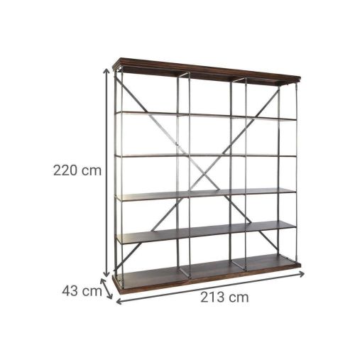 Estantería Industrial Estructura de Madera Sheesham y Metal MB-201505