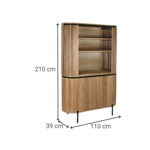 Estantería Estructura de Madera de Paulownia y Metal MB-208695