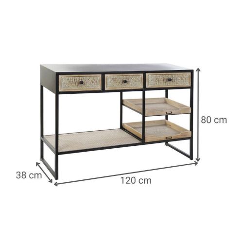 Recibidor Estructura de Metal y Madera con Cajones MB-211202