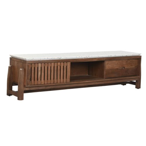 Mueble TV Estructura de Madera de Acacia y Terrazo MB-219026