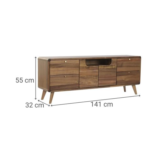 Mueble TV Estructura de Madera de Acacia y Metal MB-223071