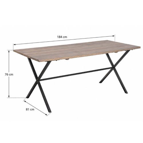 Mesa de Comedor Estructura de Teca con Estructura de Metal MB-227262