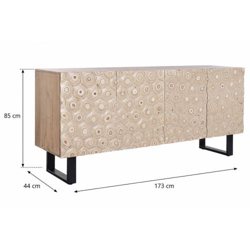 Buffet Estructura de Madera de Acacia con Patas de Metal MB-227287