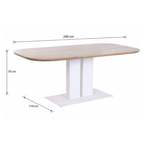 Mesa de Comedor Estructura de Acacia con Estructura de Metal 240 cm MB-227288