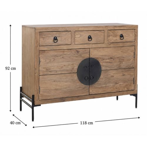 Buffet Estructura de Madera de Acacia con Patas de Metal MB-227312