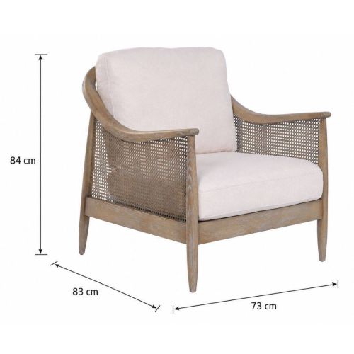 Butaca de Salón en Fresno y Lino Natural MB-225986