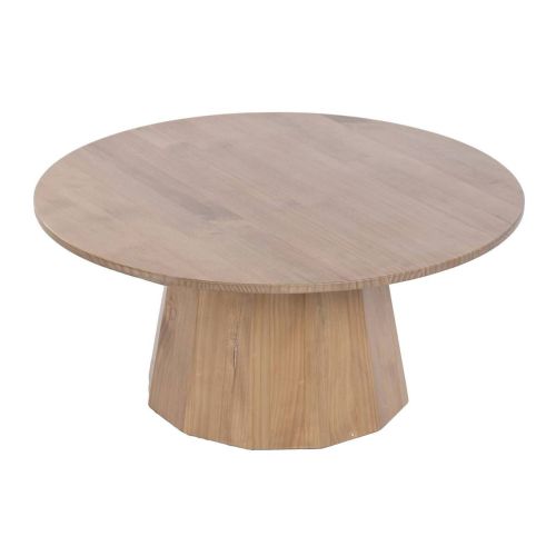 Mesa de Centro Estructura Redonda de Madera de Abeto 89 cm MB-230873