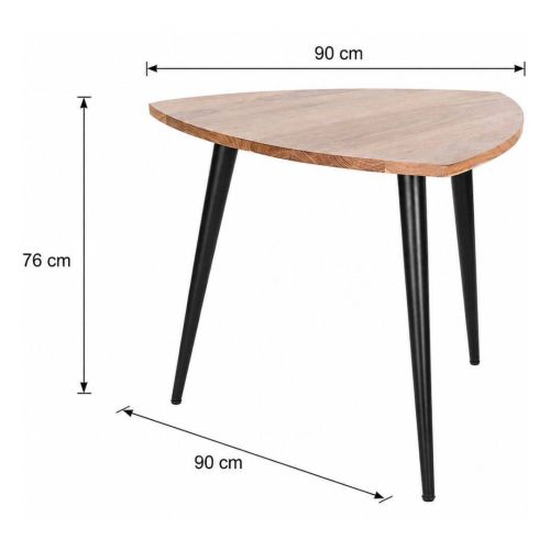 Mesa de Comedor Estructura de Acacia Natural con Patas de Metal MB-207414
